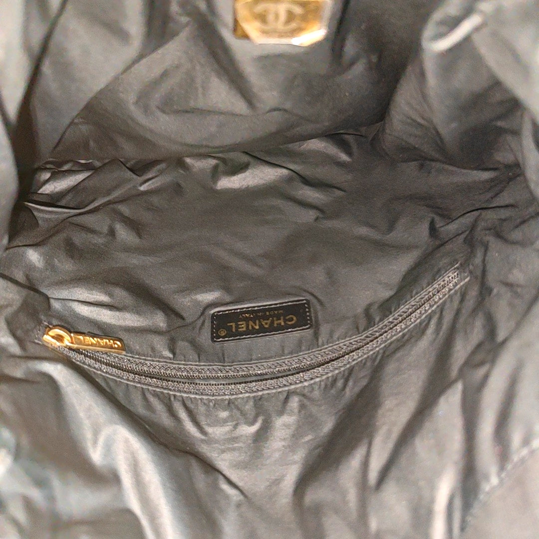 Quilted Velvet Shoulder Bag Black