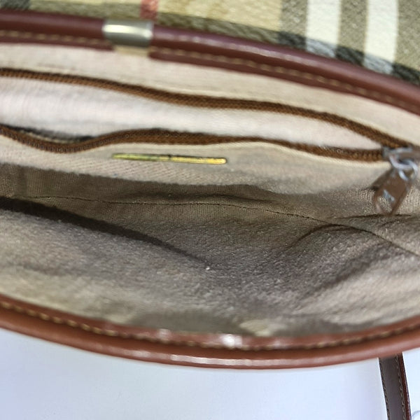 Coated Canvas Shoulder Bag Beige