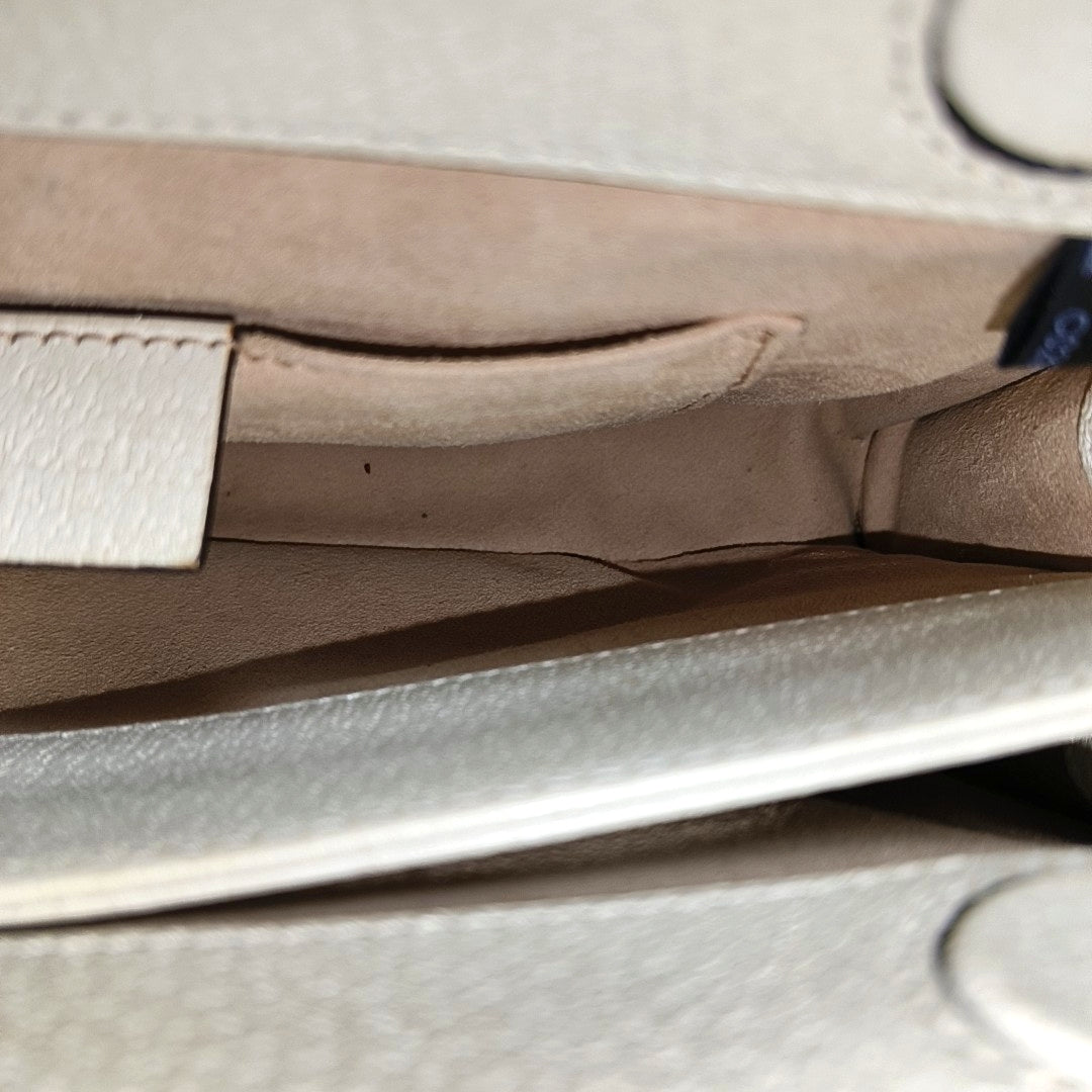 Ophidia Small Calfskin White