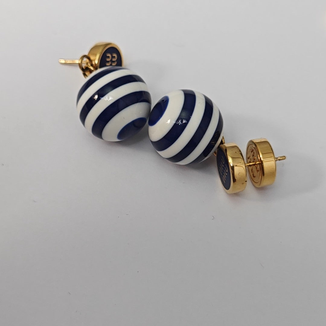 Resin Blue Stud Earrings