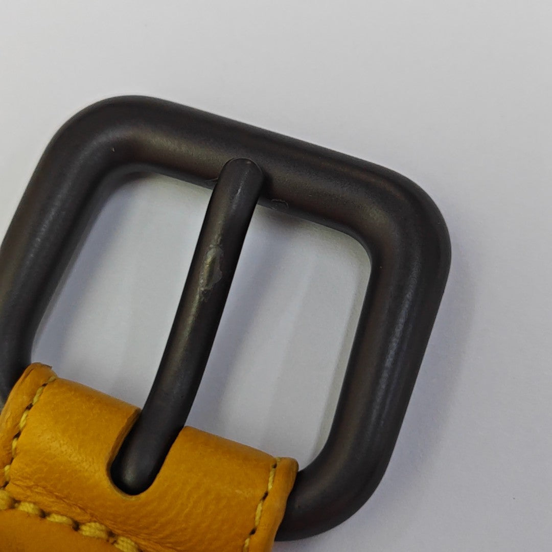 Leather Belt Yellow