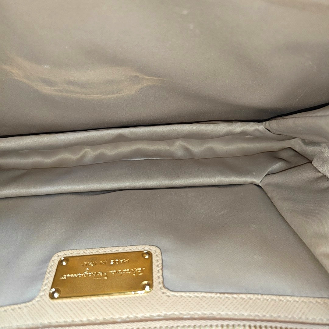 Calfskin Shoulder Bag Beige