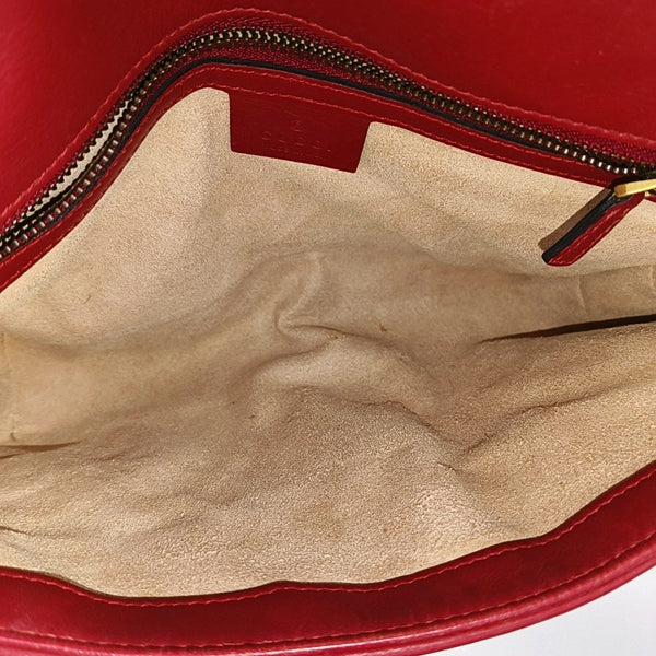 GG Marmont Medium Quilted Calfskin Red