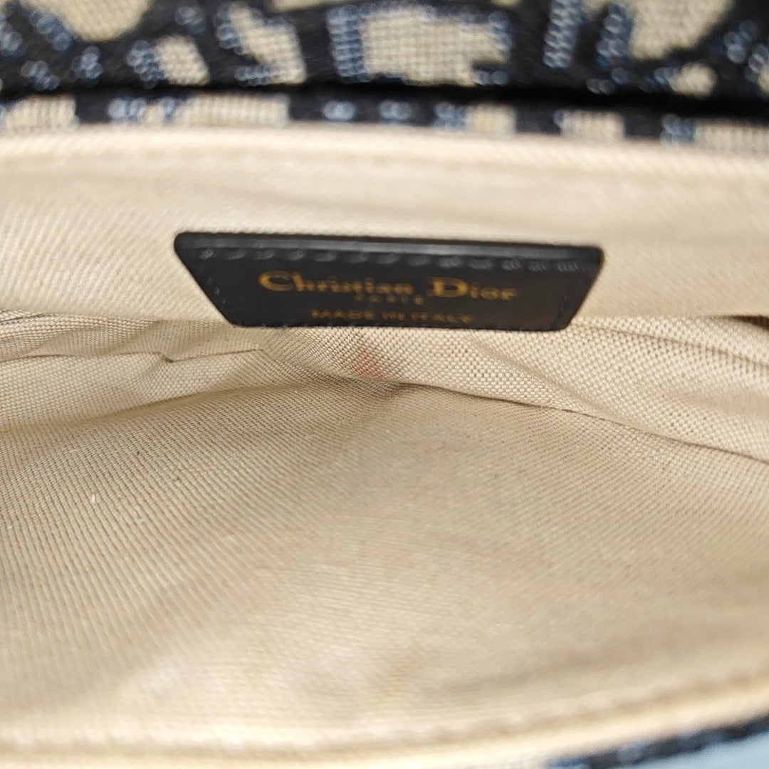Saddle Mini Oblique Canvas Blue