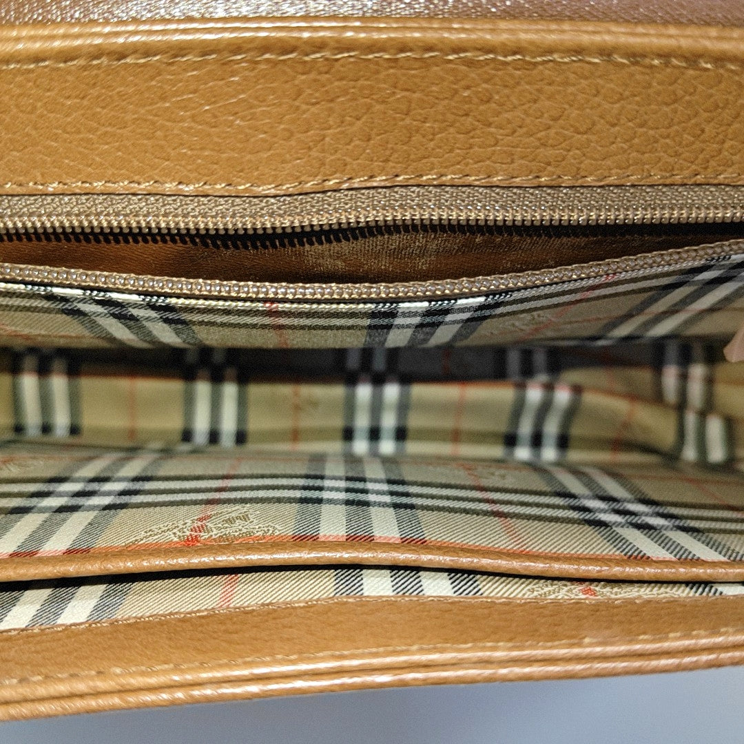 Calfskin Top Handle Bag Brown