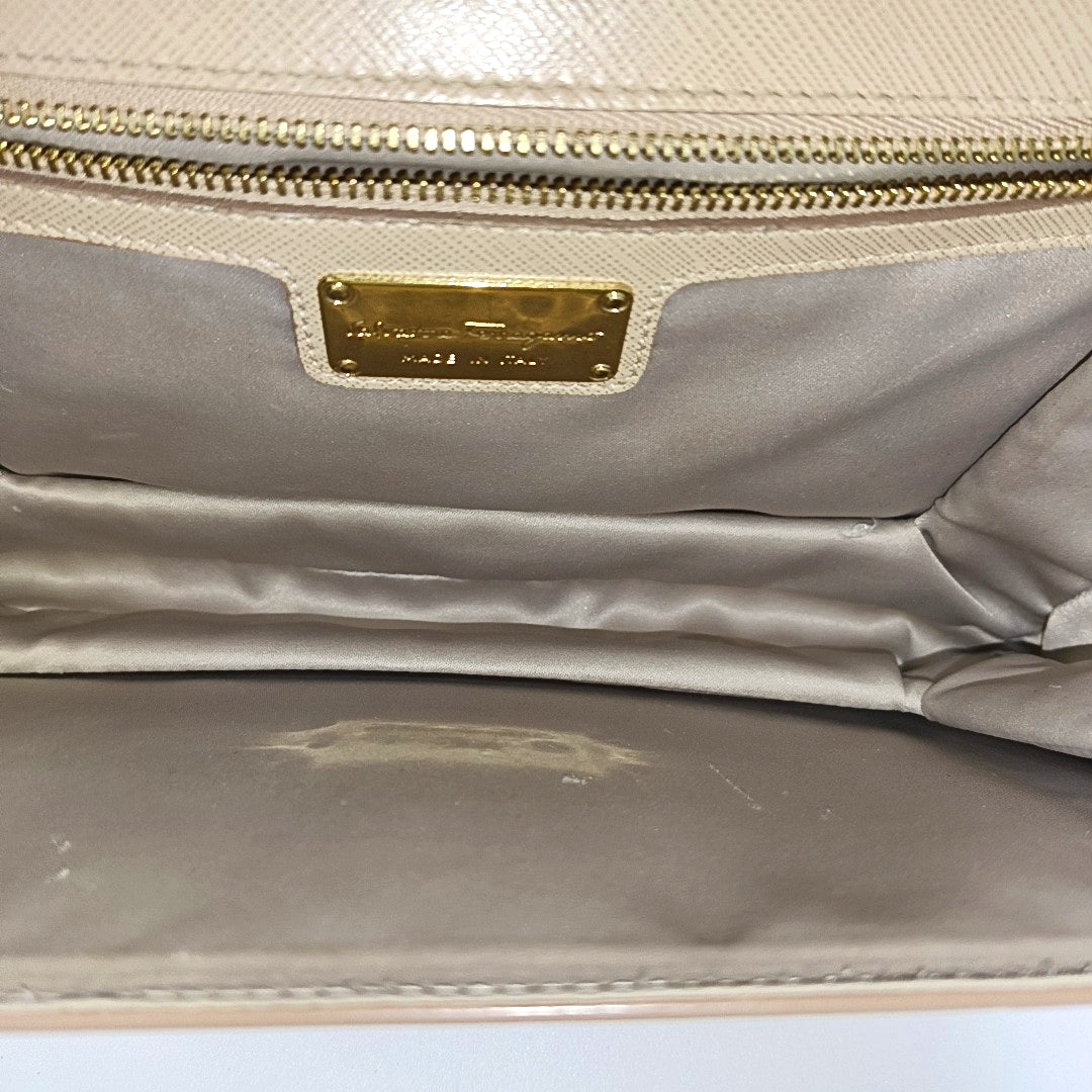Calfskin Shoulder Bag Beige