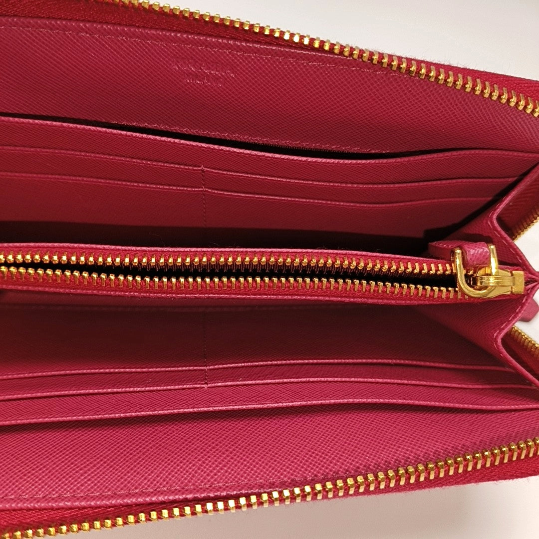 Saffiano Calfskin Wallet Pink