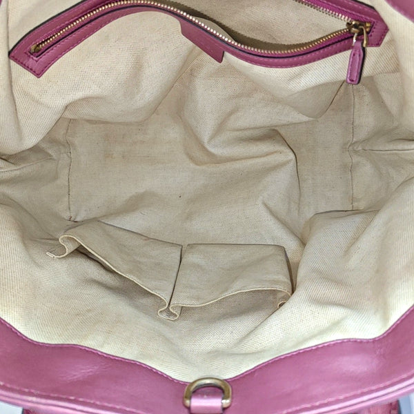Monogram Calfskin Tote Bag Pink