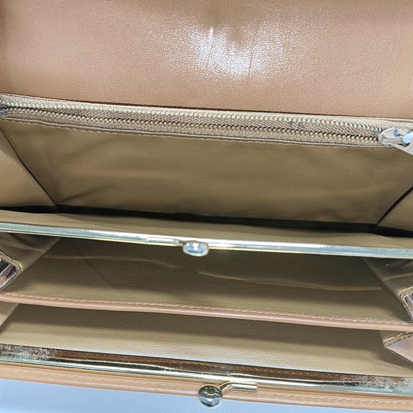 Coated Canvas Wallet Beige