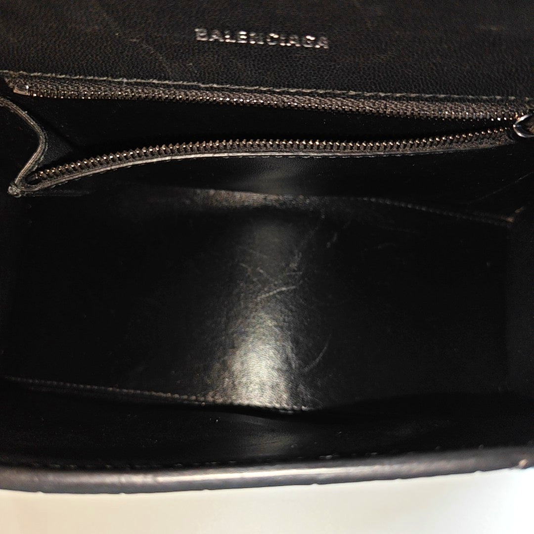 Hourglass S Calfskin Black