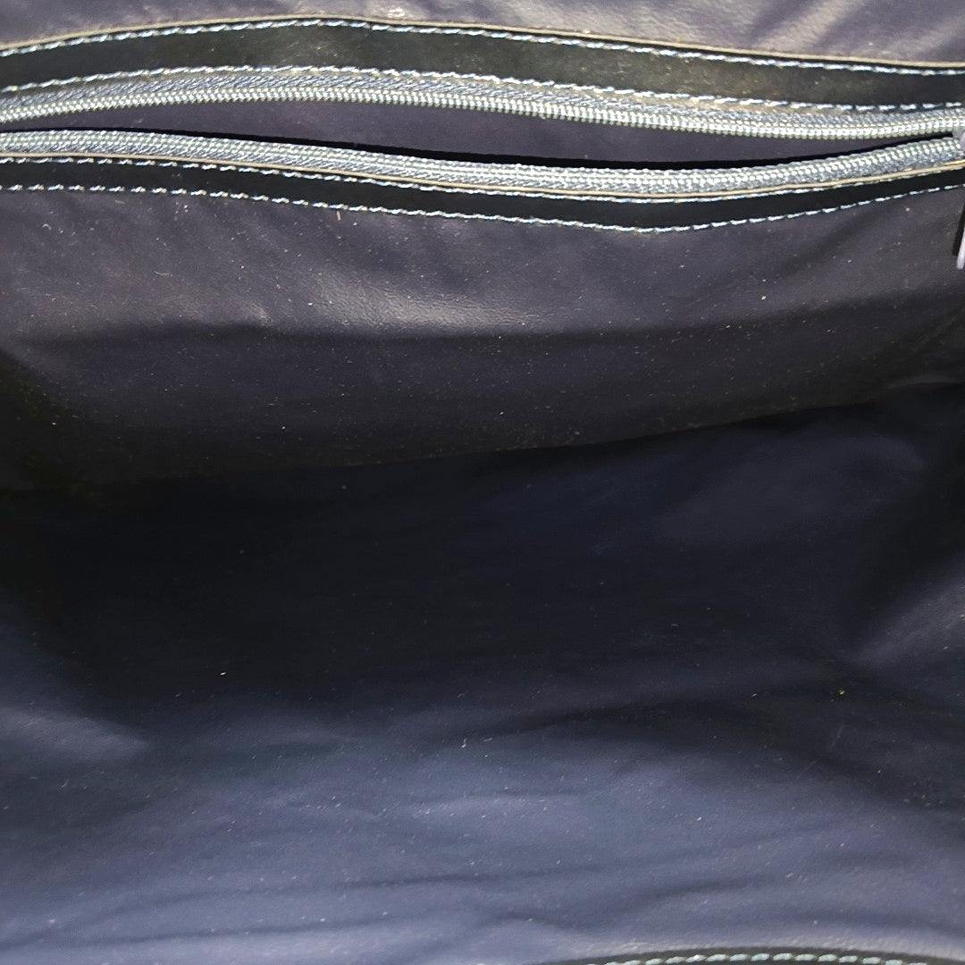 Canvas Top Handle Bag Blue
