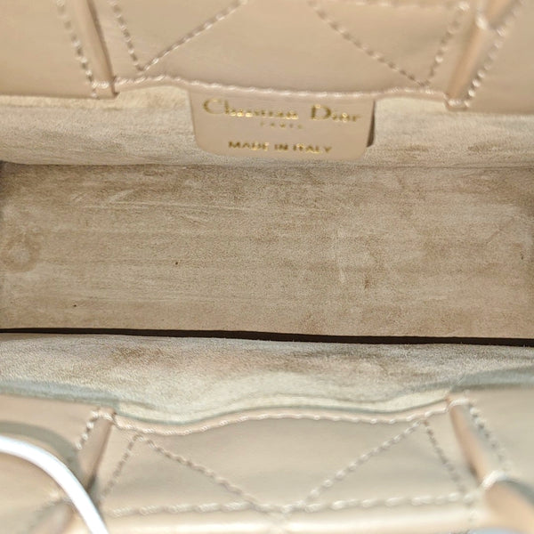 Book Tote Mini Cannage Calfskin Gray