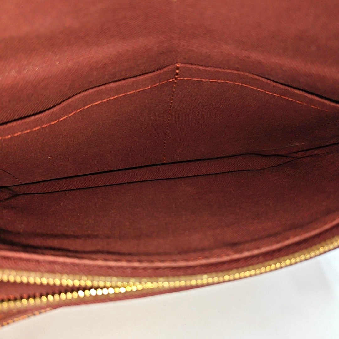 HOXTON Damier Ebene Coated Canvas Brown
