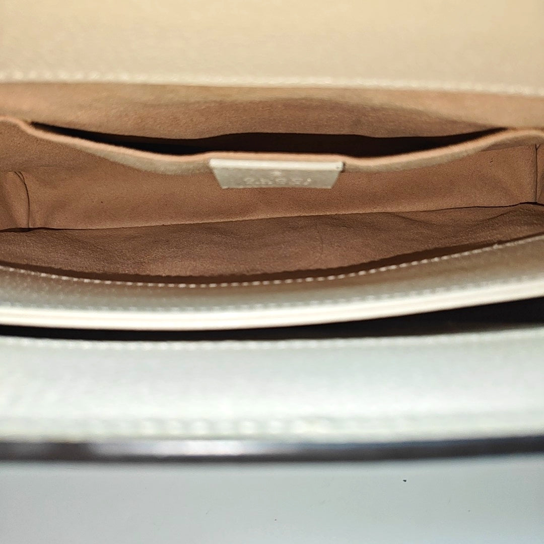 Ophidia Small Monogram Coated Canvas Beige