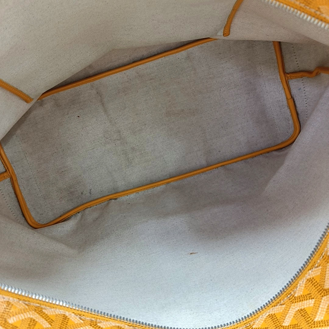 Coated Canvas Shoulder Bag Yellow