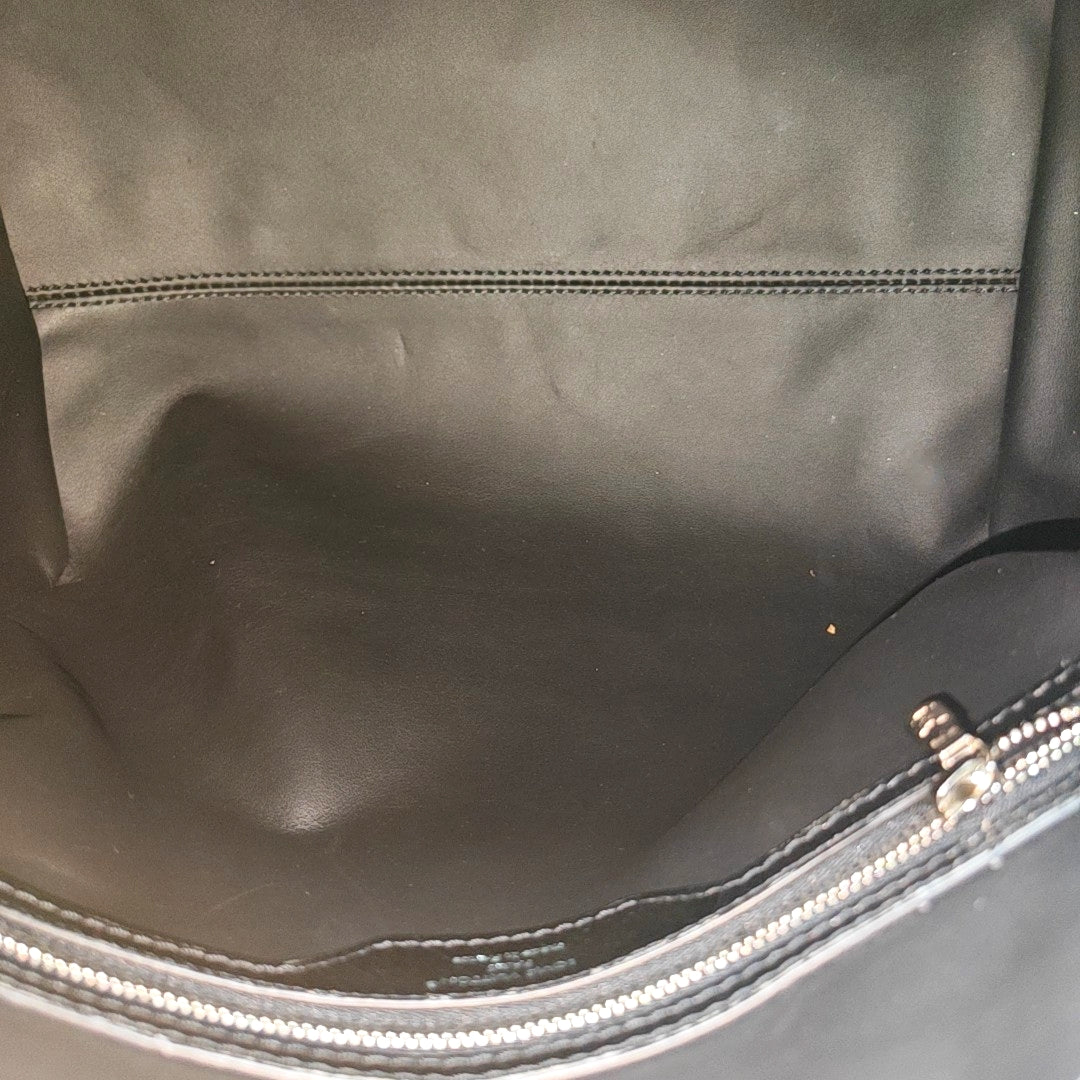 Monogram Coated Canvas Shoulder Bag Black