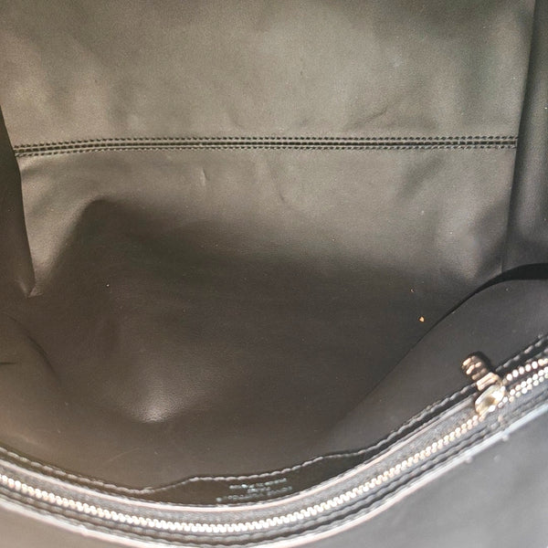 Monogram Coated Canvas Shoulder Bag Black