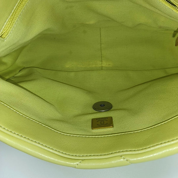 CHANEL 19 Small Quilted Lambskin Yellow