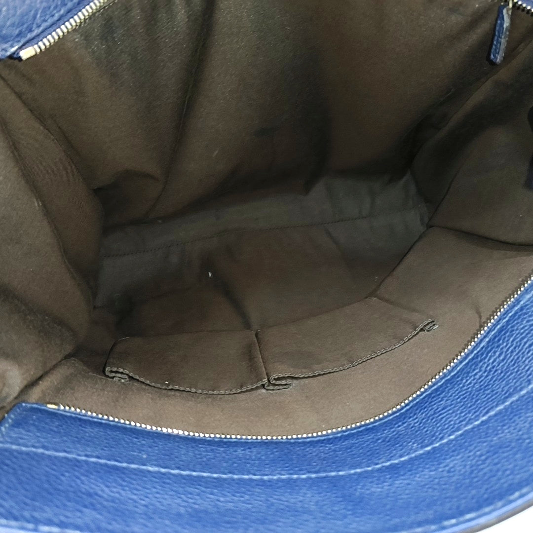 Calfskin Shoulder Bag Blue