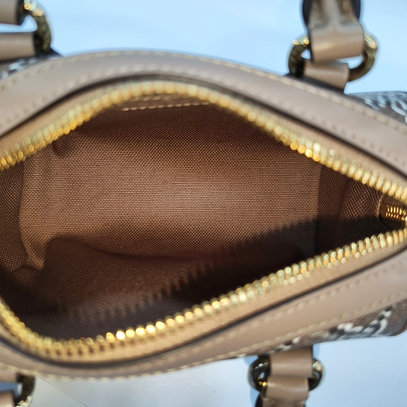 Monogram Coated Canvas Shoulder Bag Super Mini Gray
