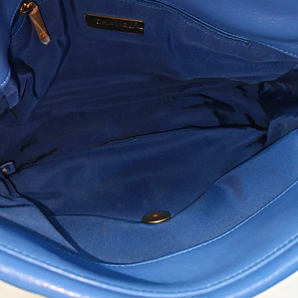 CHANEL 19 Large Quilted Lambskin Blue