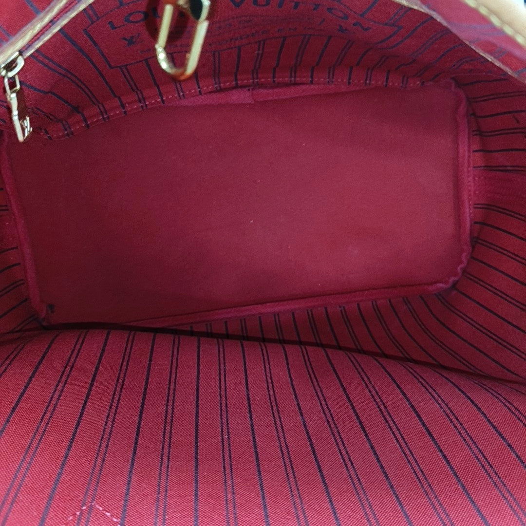 NEVERFULL MM Monogram Coated Canvas Brown