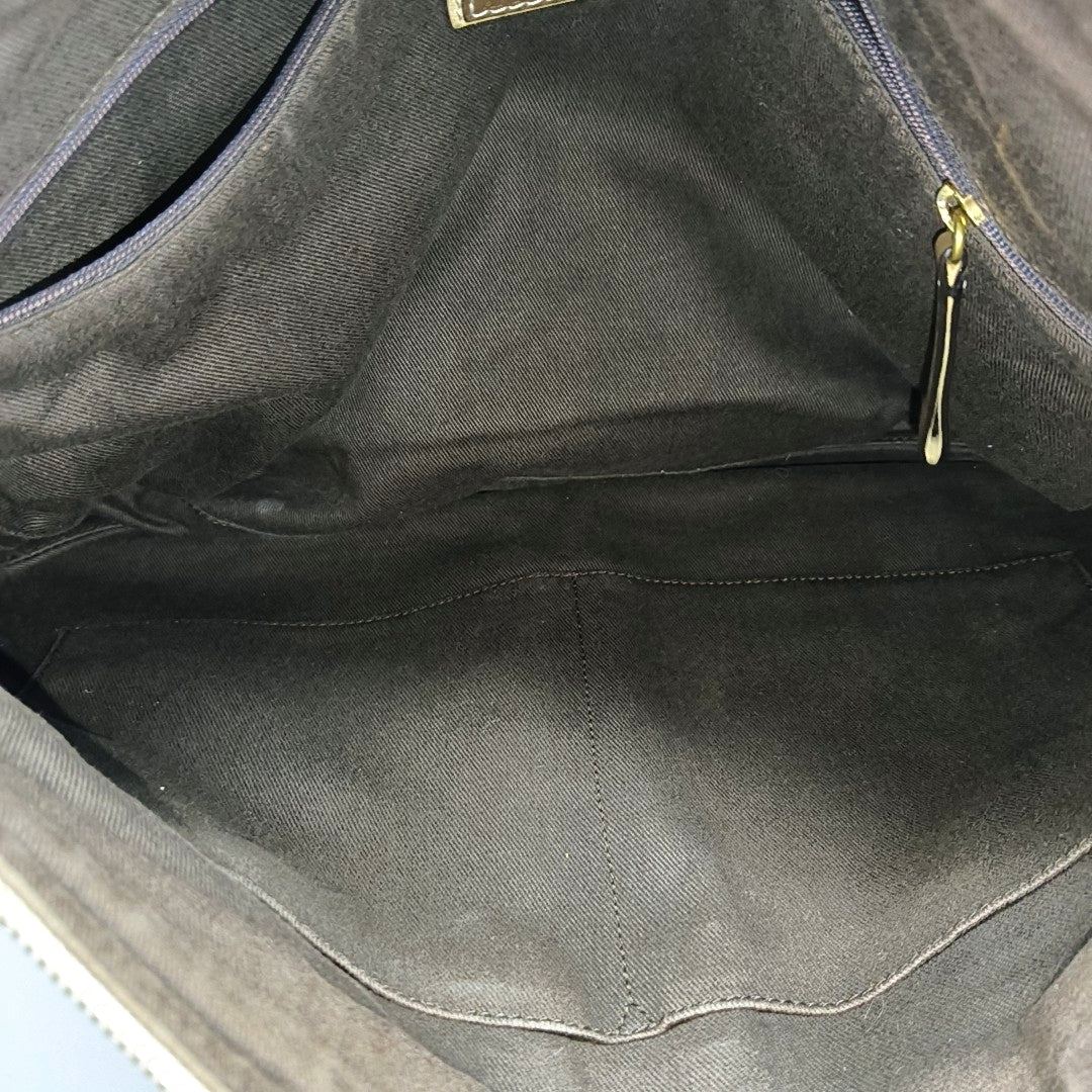 Monogram Canvas Shoulder Bag Beige