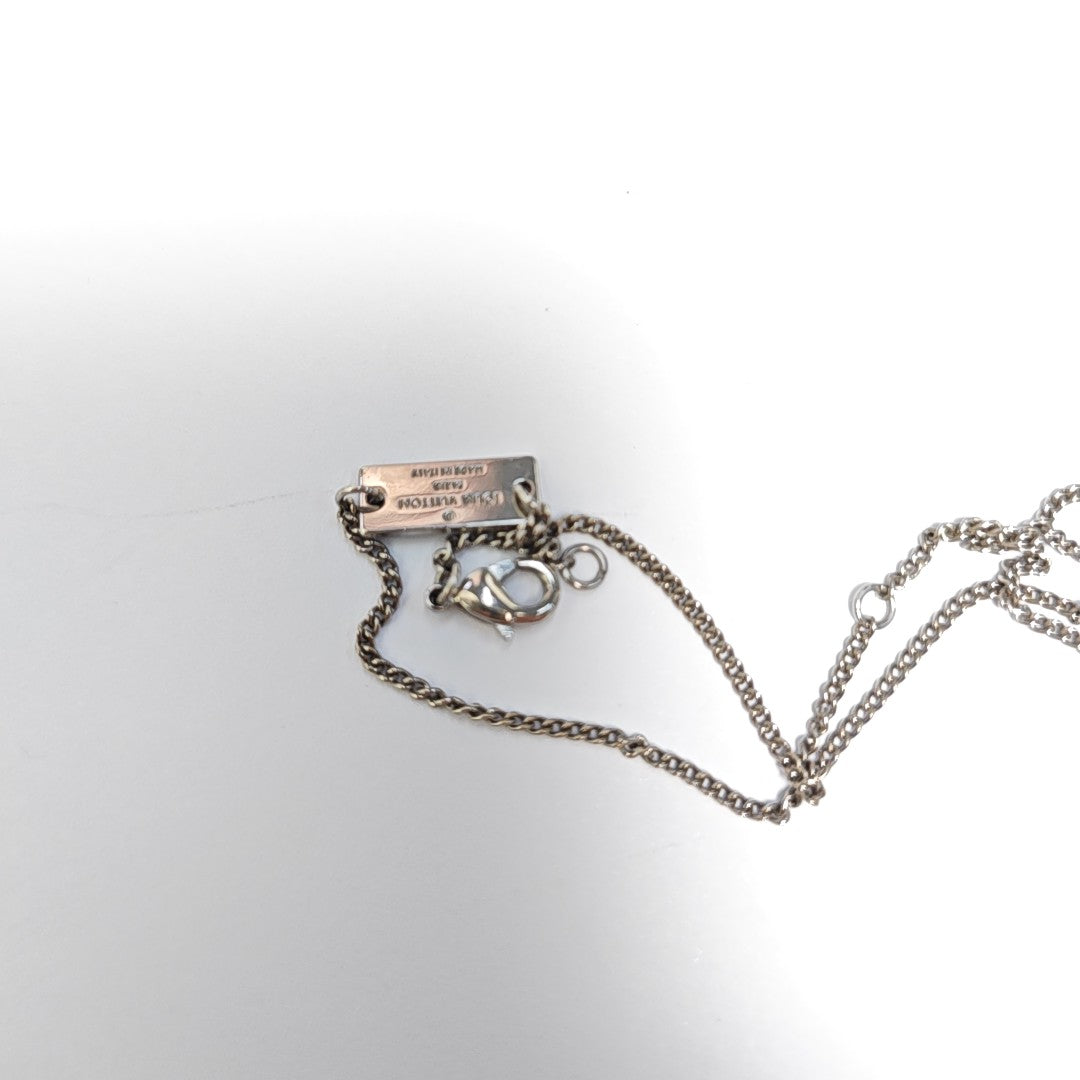 Monogram Metal Silver Necklace