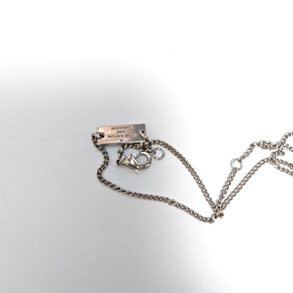 Monogram Metal Silver Necklace