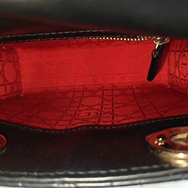 Lady Dior Mini Cannage Lambskin Black