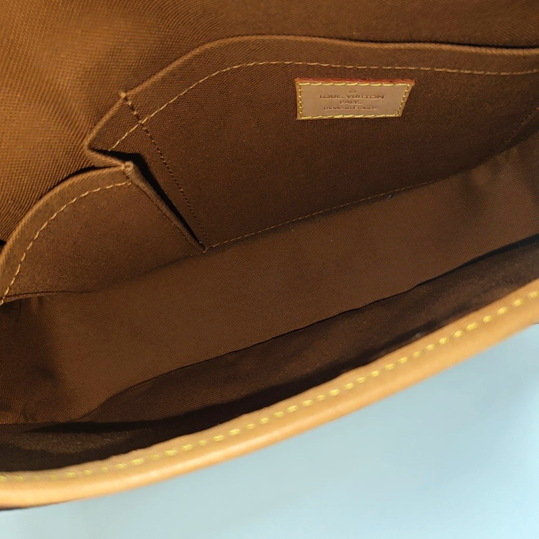 SOLOGNE PM Monogram Coated Canvas Brown
