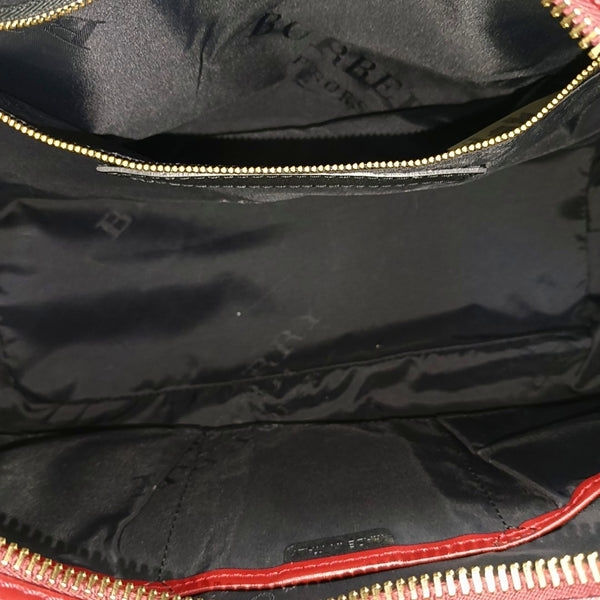 Leather Shoulder Bag Red