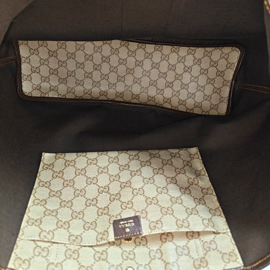 Tribeca Large Monogram Coated Canvas Beige