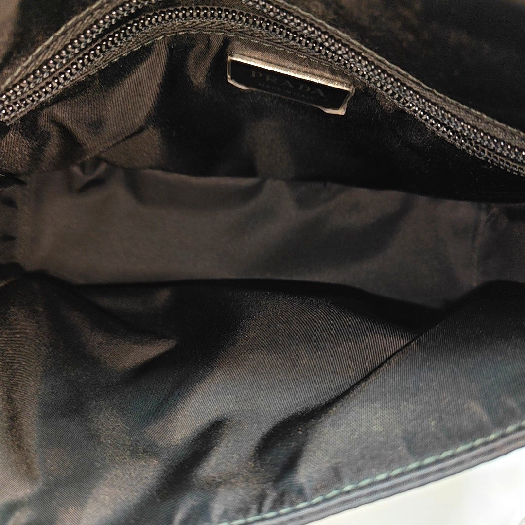 Nylon Shoulder Bag Small Black