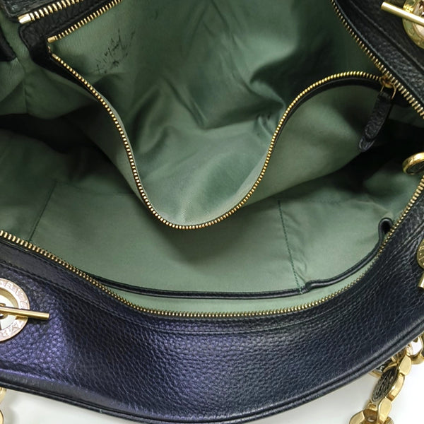 Calfskin Top Handle Bag Black
