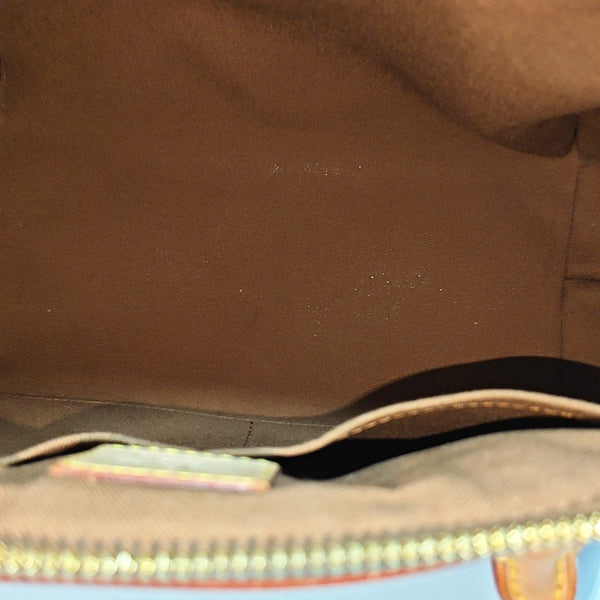 Monogram Coated Canvas Top Handle Bag Brown