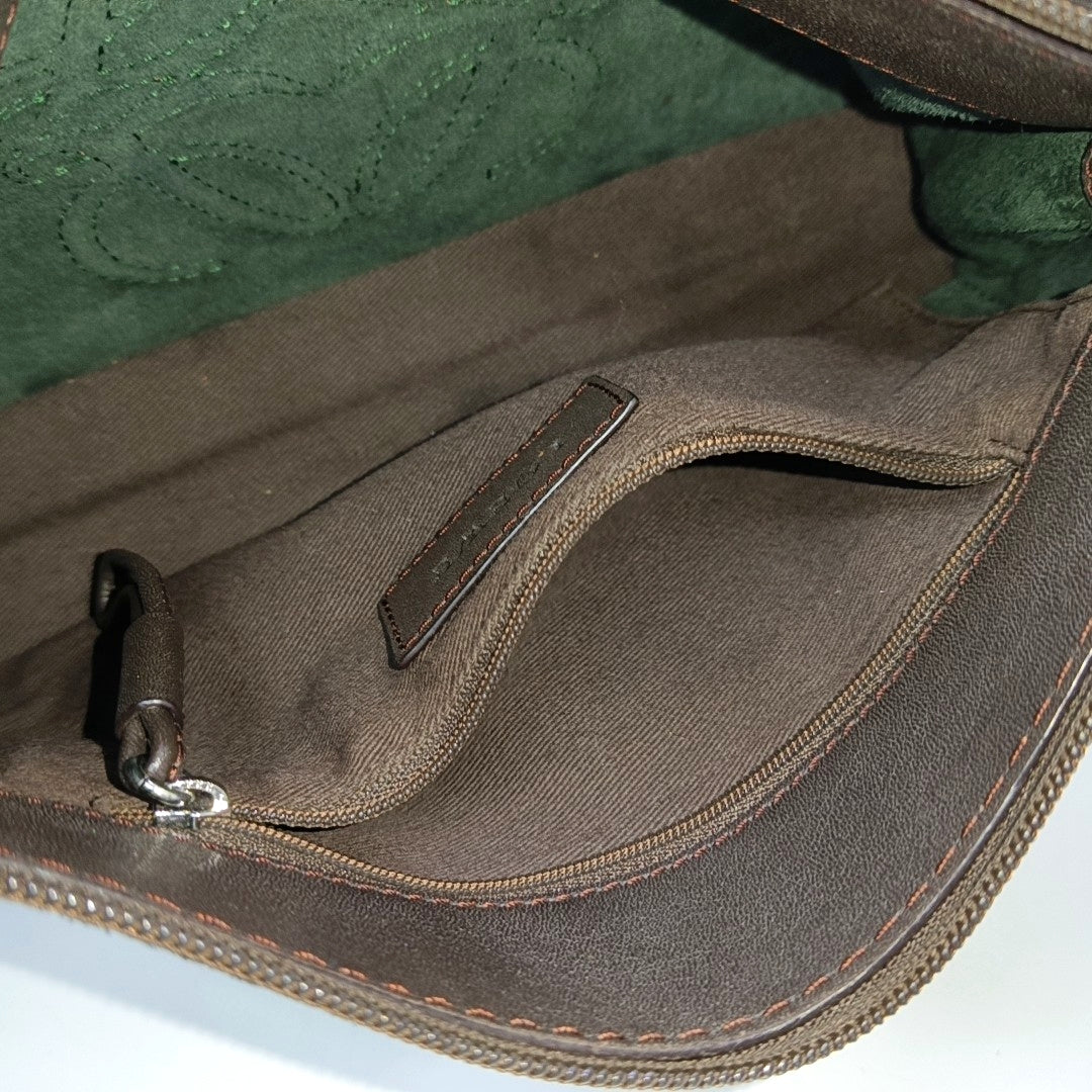 Suede Shoulder Bag Green