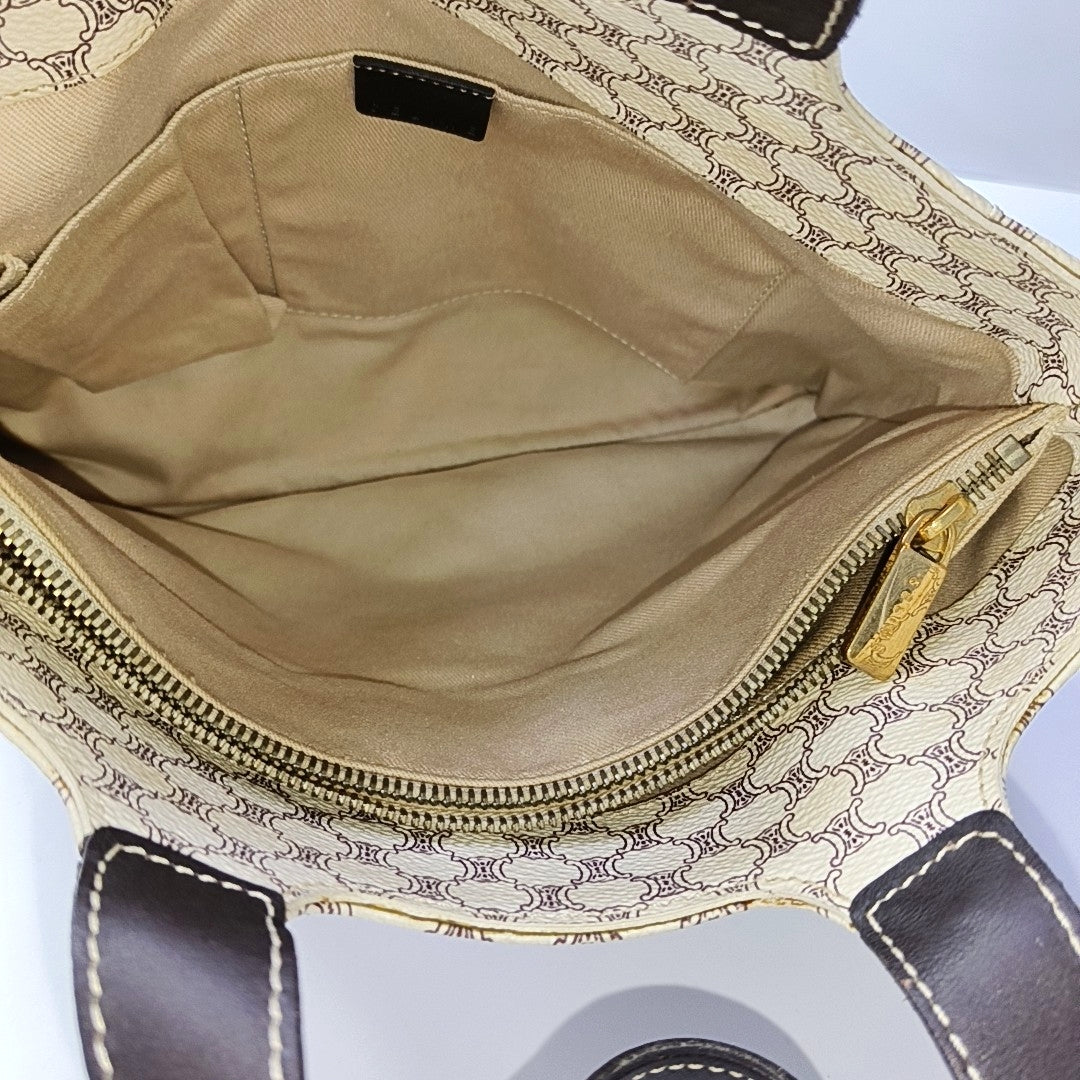 Coated Canvas Tote Bag White