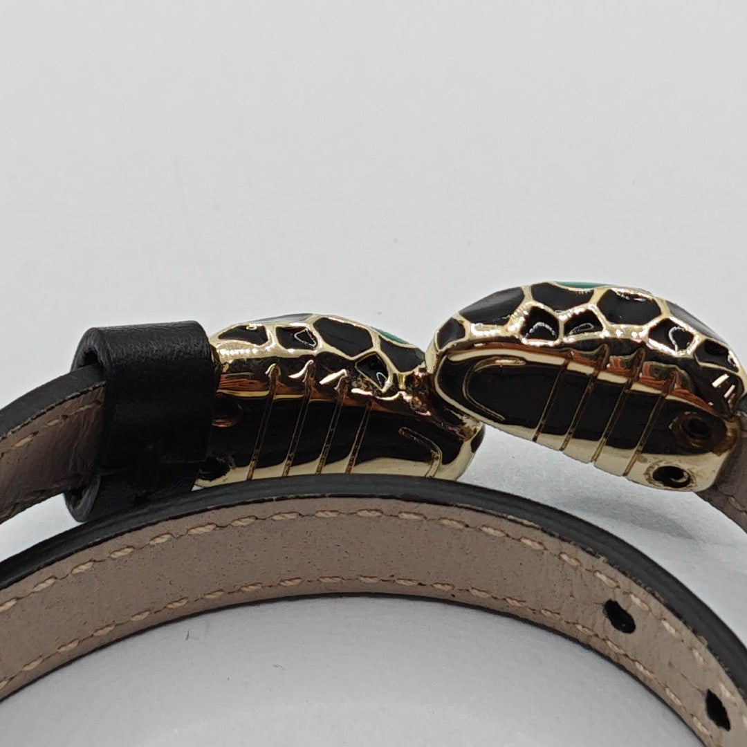 SERPENTI Metal Black Bangle
