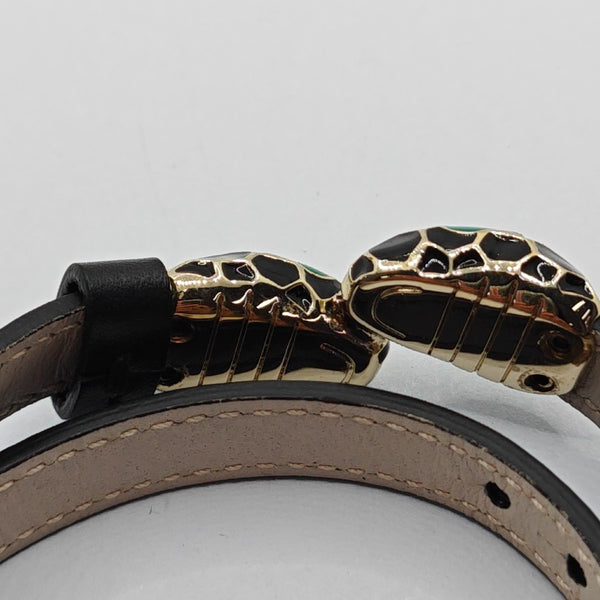 SERPENTI Metal Black Bangle