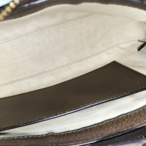 Ophidia Small Monogram Coated Canvas Brown