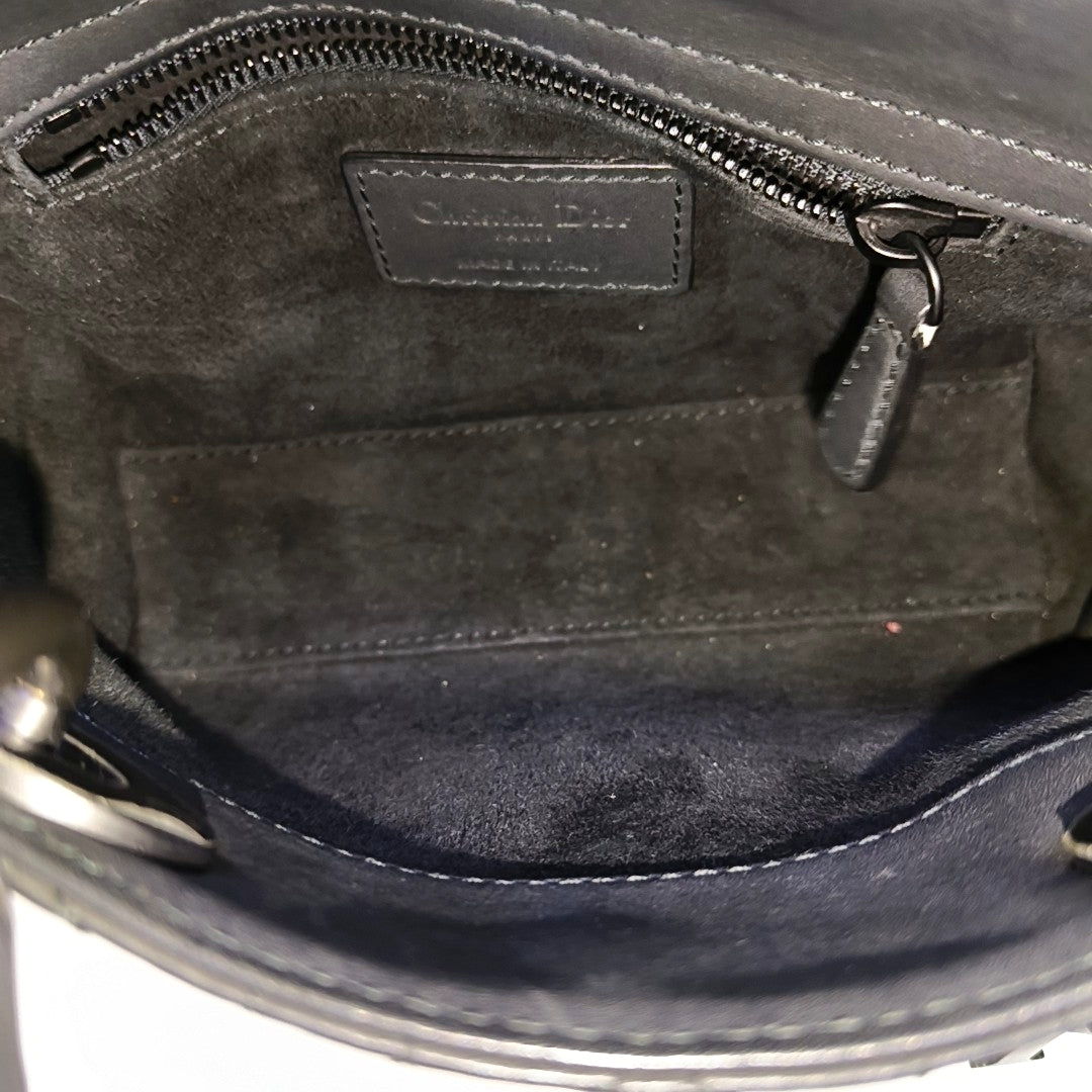 Lady Dior Mini Cannage Calfskin Black