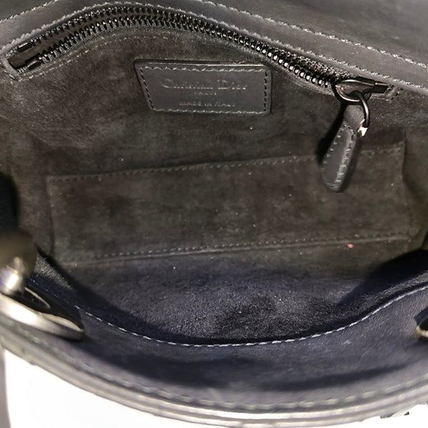 Lady Dior Mini Cannage Calfskin Black