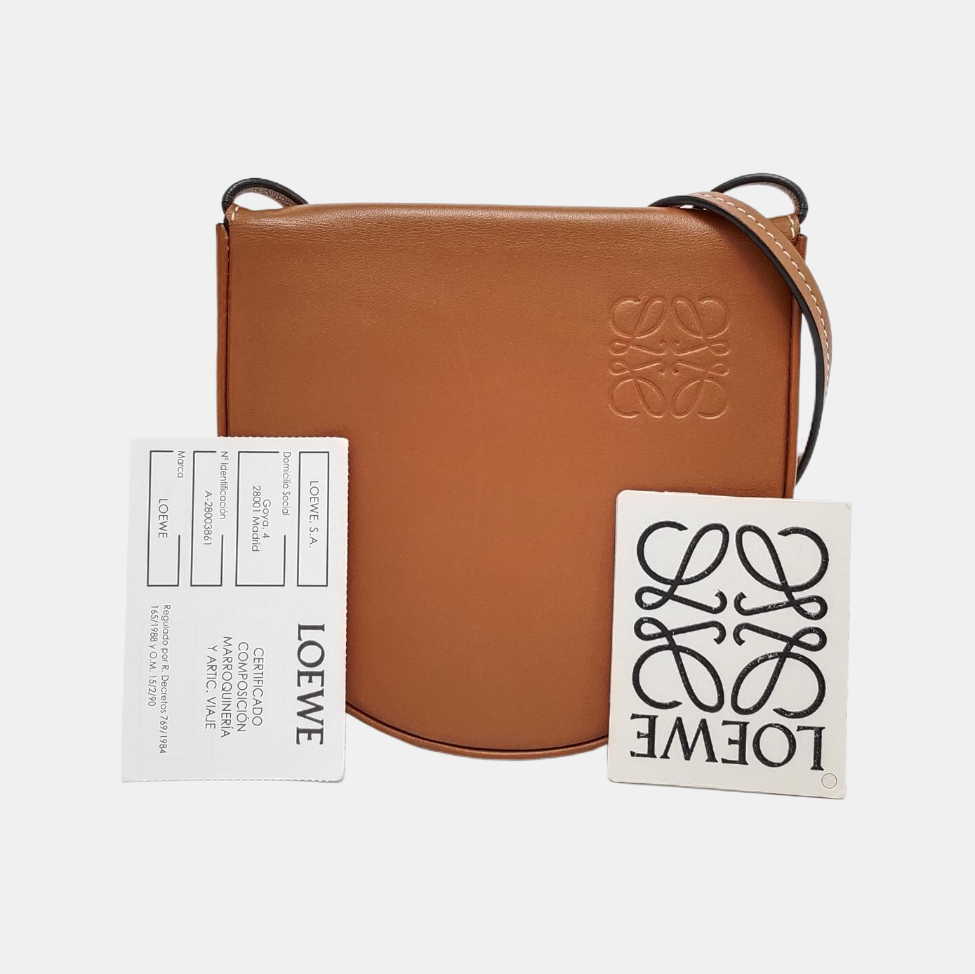 Authenticated pre-owned  Heel Small Calfskin Brown - Crossbody Bag at Looply