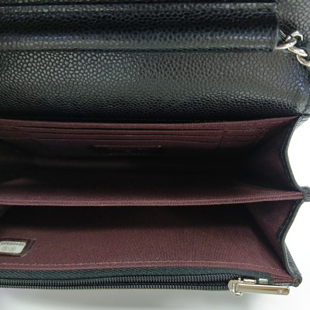 WOC Quilted Grained Calfskin Black