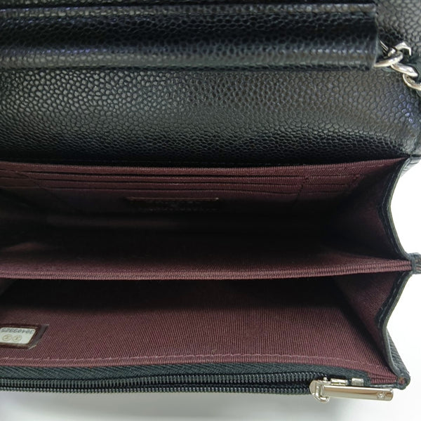 WOC Quilted Grained Calfskin Black