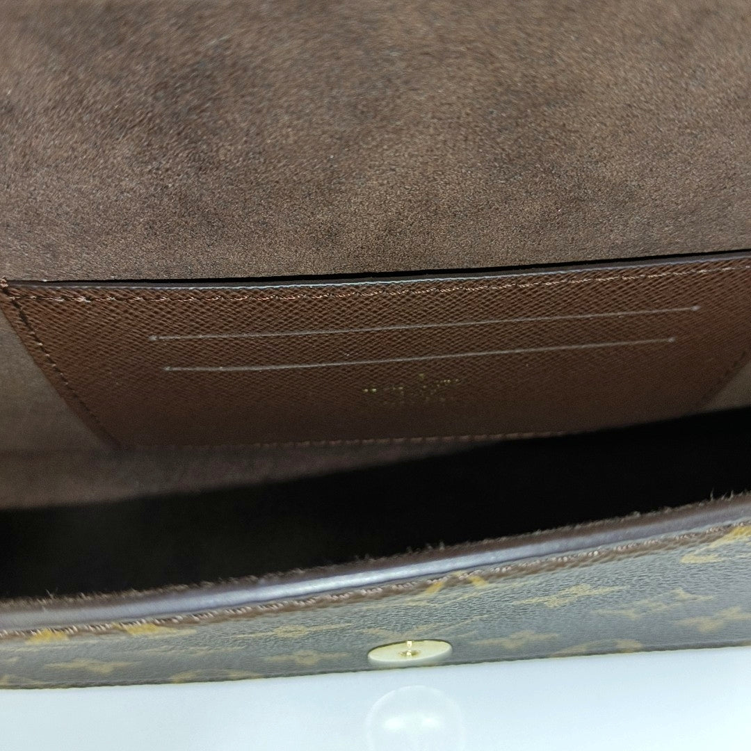 Lily Monogram Coated Canvas Brown