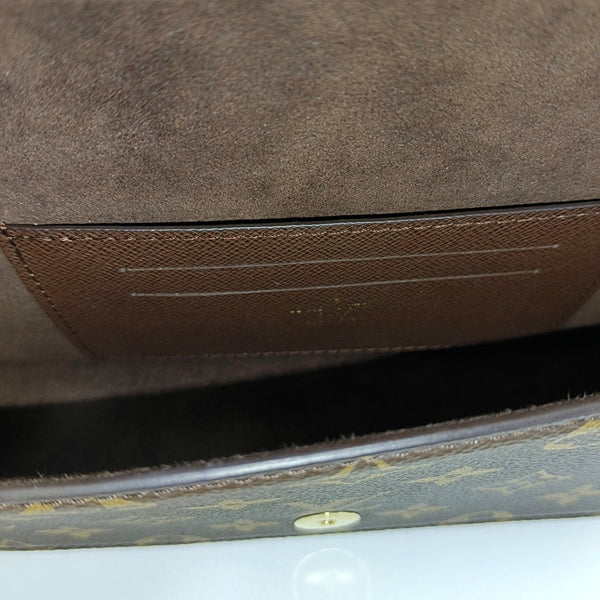 Lily Monogram Coated Canvas Brown