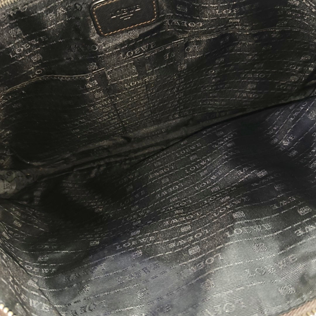 Calfskin Top Handle Bag Brown