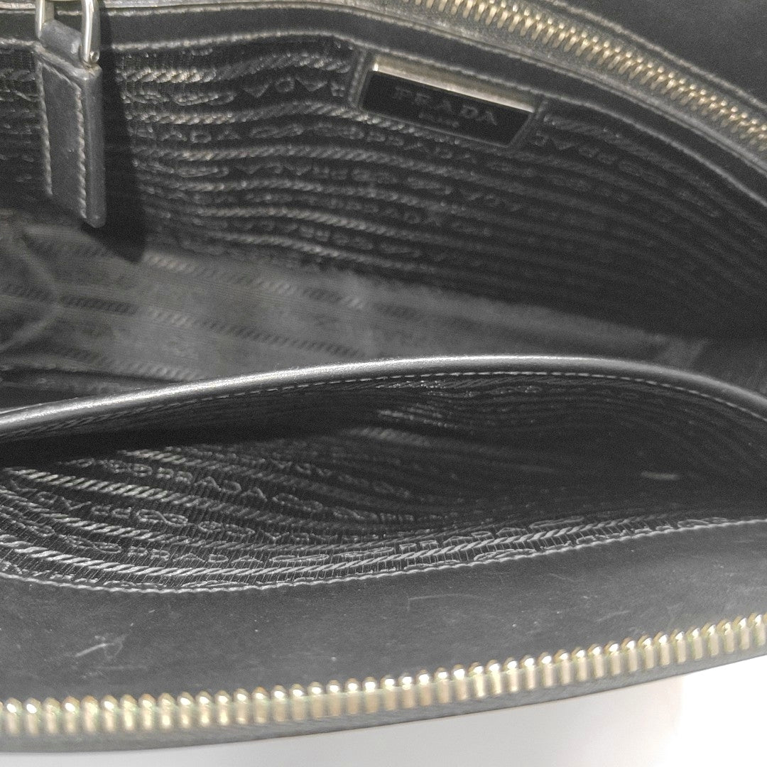Saffiano Calfskin Clutch Black